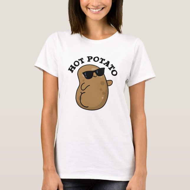 Hett Potato Funny Veggie Pun T Shirt (Framsida)