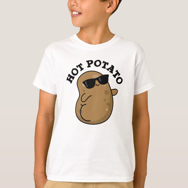 Hett Potato Funny Veggie Pun T Shirt (Framsida)