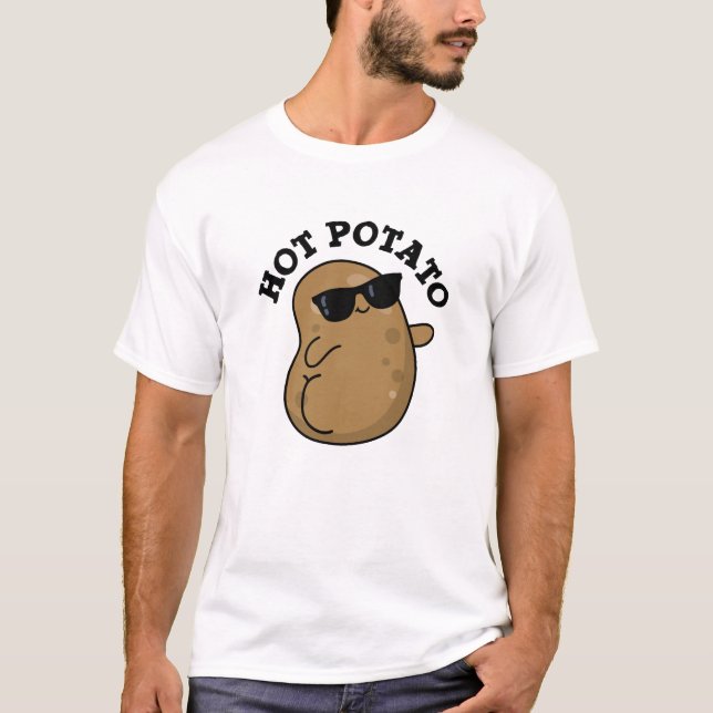 Hett Potato Funny Veggie Pun T Shirt (Framsida)