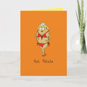 Hett Potato - Pin-Up Girl Pun Greeting Card Kort