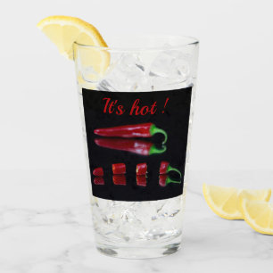 Hett red chili med anpassade text glaskopp