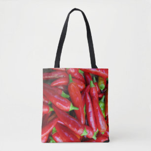 Hett Red Chili Peppers Vegetable Tote Bag Tygkasse