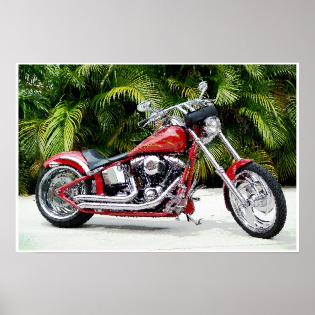 Hett Red Chopper Art Poster (Framsidan)