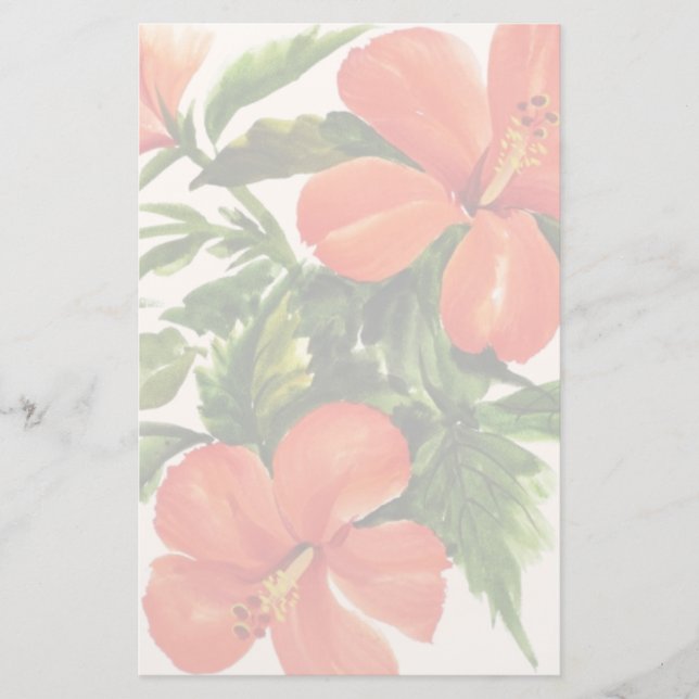 Hett Red Hibiscus Brevpapper (Framsida)