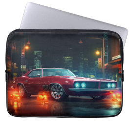 Hett Red Hjul Cinematic Autos Laptop sleeve