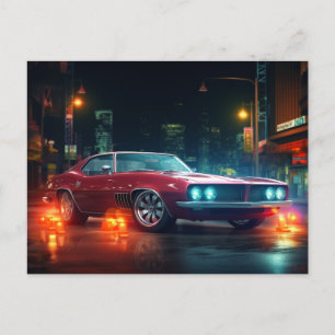 Hett Red Hjul Cinematic Autos Postcards Vykort