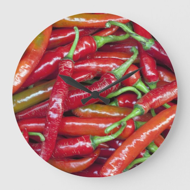 Hett Red Paprika Köklocke Stor Klocka (Framsida)
