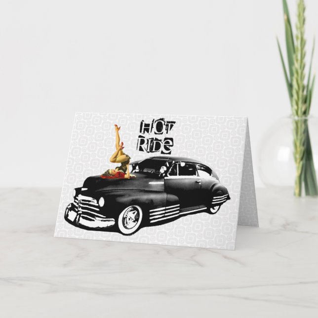 Hett Ride Birthday Kort (Framsida)