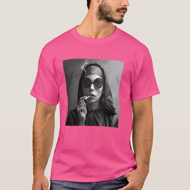 Hett röker cigarett, rebellös ingen. t shirt (Framsida)