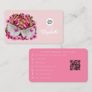 Hett-Rosa och African Nail Salon Visitkort