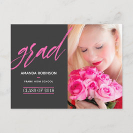 Hett-Rosa Student annonsfoto för Meddelande Vykort