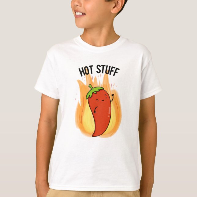 Hett Saker Funny Red Hett Chili Pepper Pun T Shirt (Framsida)