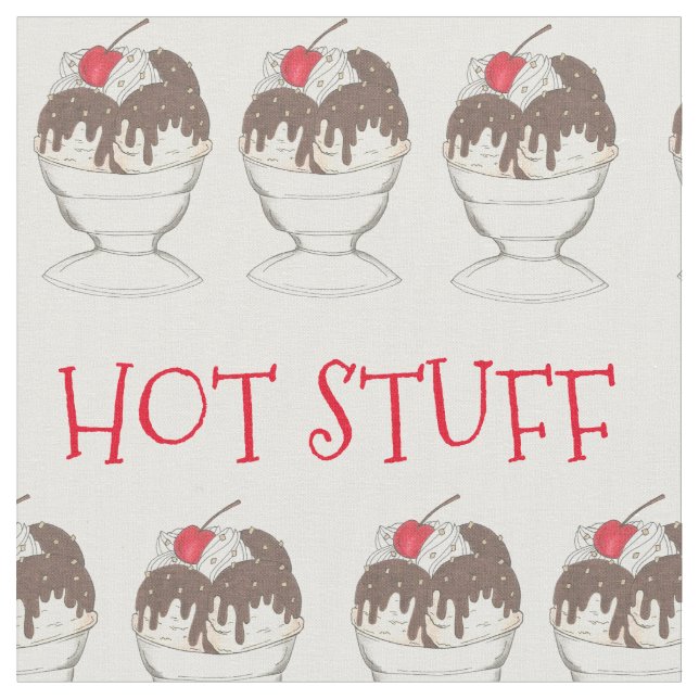 HETT SAKER Ice Cream Sundae Valentine Day Food Tyg (Närbild)