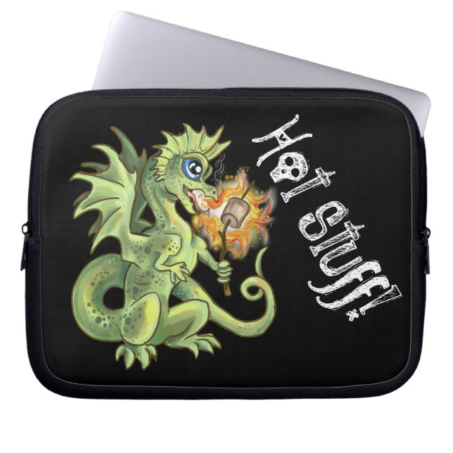 Hett Saker! lil marshmellow-rostningsdraken Laptop Fodral (Framsidan)