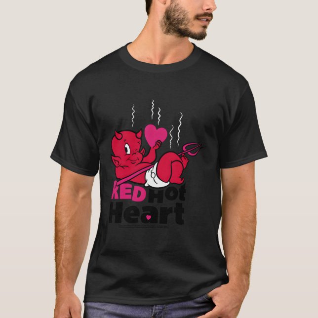 Hett Saker Red Heart Little Djävulen T Shirt (Framsida)