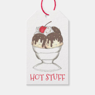 HETT SAKER Valentine Ice Cream Sundae Gift Märkre Presentetikett