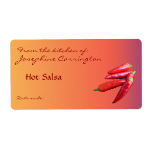 Hett Salsa-kanningsetiketter Fraktsedel