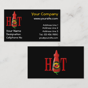 Hett Sauce Flaska Affärskort Visitkort