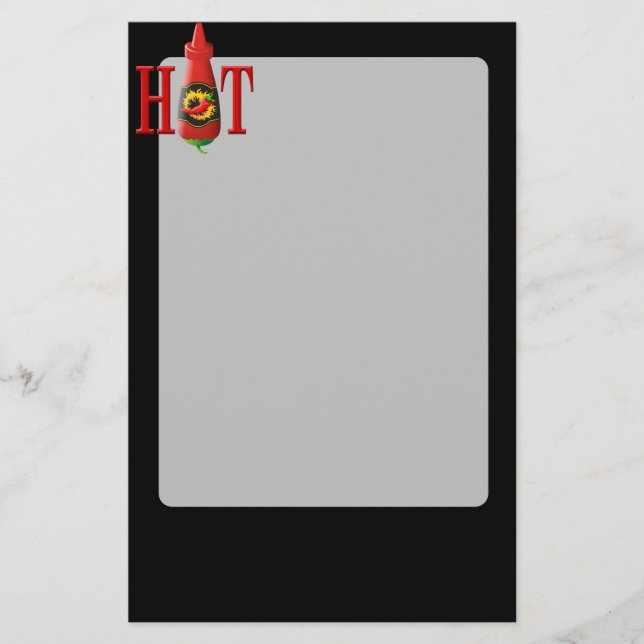 Hett Sauce Flaska Brevpapper (Framsida)