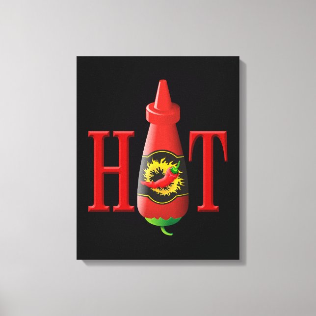 Hett Sauce Flaska Canvastryck (Framsida)