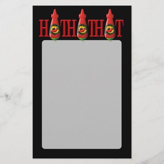 Hett Sauce Flaska Flygblad (Framsidan)