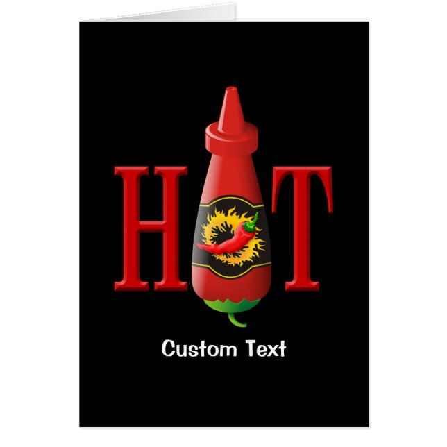 Hett Sauce Flaska Hälsningskort (Framsidan)