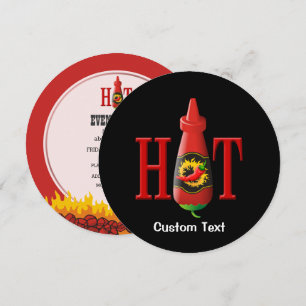 Hett Sauce Flaska Inbjudningar
