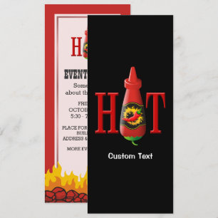 Hett Sauce Flaska Inbjudningar