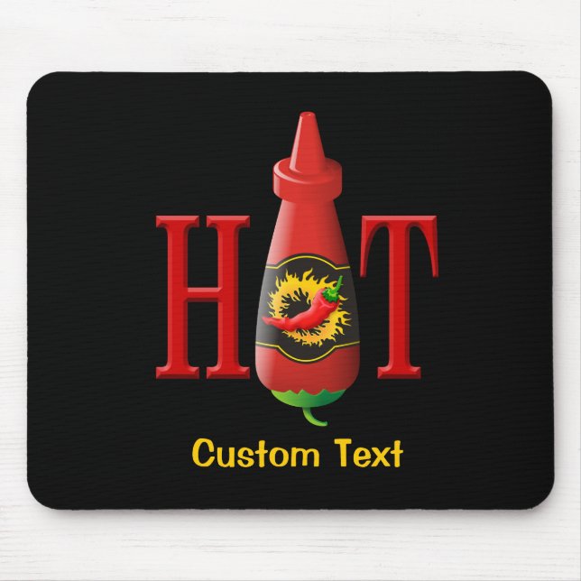 Hett Sauce Flaska Mouse Pad Musmatta (Framsidan)