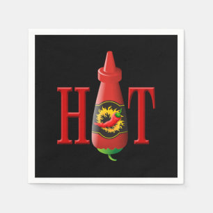Hett Sauce Flaska Pappersservett