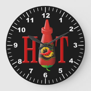 Hett Sauce flaska Stor Klocka