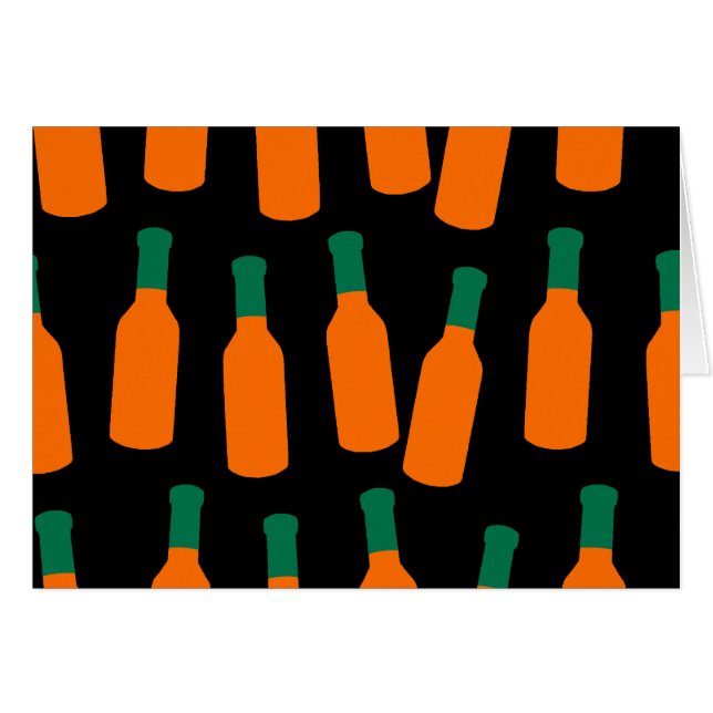 Hett Sauce Flaskor Hälsningskort (Framsidan Horizontal)