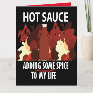 Hett Sauce Ketchup Fire Chili Pepper Hälsning Kort