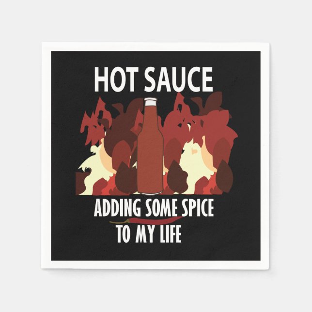 Hett Sauce Ketchup Fire Chili Pepper Party Pappersservett (Framsidan)