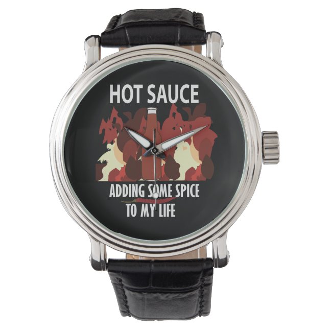 Hett Sauce Ketchup Fire Red Chili Pepper Armbandsur (Framsida)