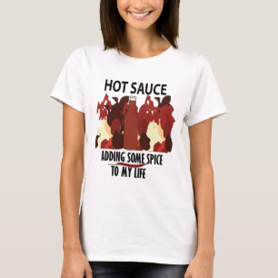 Hett Sauce Ketchup Fire Red Chili Pepper T Shirt