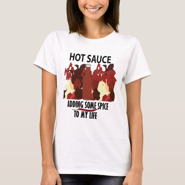 Hett Sauce Ketchup Fire Red Chili Pepper T Shirt (Framsida)