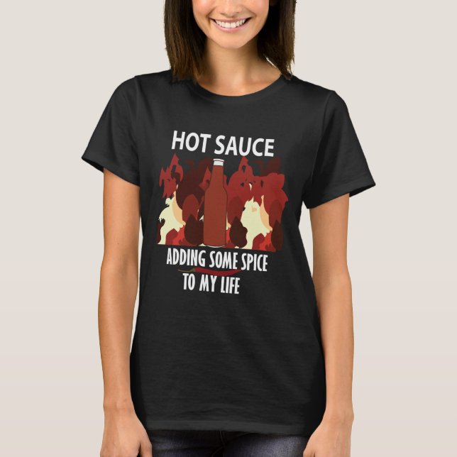 Hett Sauce Ketchup Fire Red Chili Pepper T Shirt (Framsida)