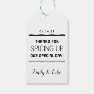 Hett Sauce Wedding Favor, Salsa, BBQ, Spice Rub Presentetikett