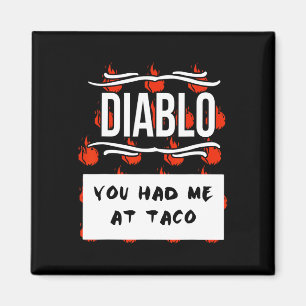 HETT SAUCES Group Halloween DIABLO SAUCE Du hade m Magnet