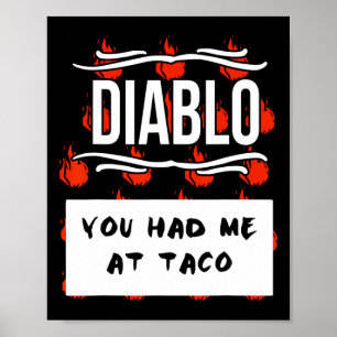 HETT SAUCES Group Halloween DIABLO SAUCE Du hade m Poster