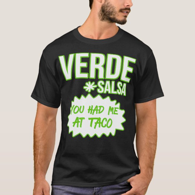 HETT SAUCES Halloween Costumes Grönt Salsa VERDE T Shirt (Framsida)
