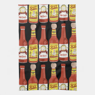 HETT SAUCES Spicy Cat Picante Black Kökshandduk
