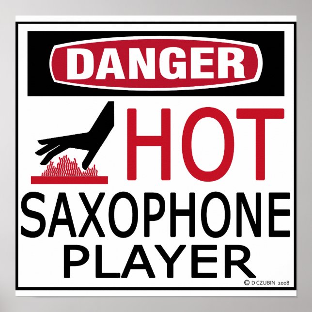Hett Saxophone Player Poster (Framsidan)