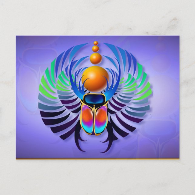 Hett Scarab light Postcard Vykort (Framsida)