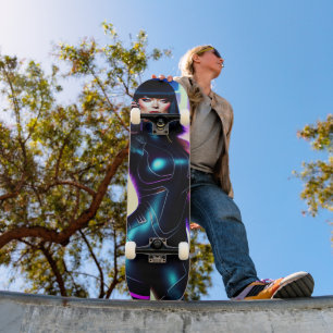 HETT SCI-FI CURVY WOMAN SKATEBOARDS