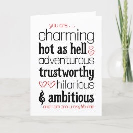 Hett Sexy Flirty Kärlek Apology Valentiness Card Tack Kort