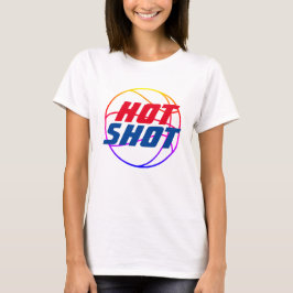 Hett Shot | Basketboll citat med blå text T-Shirt