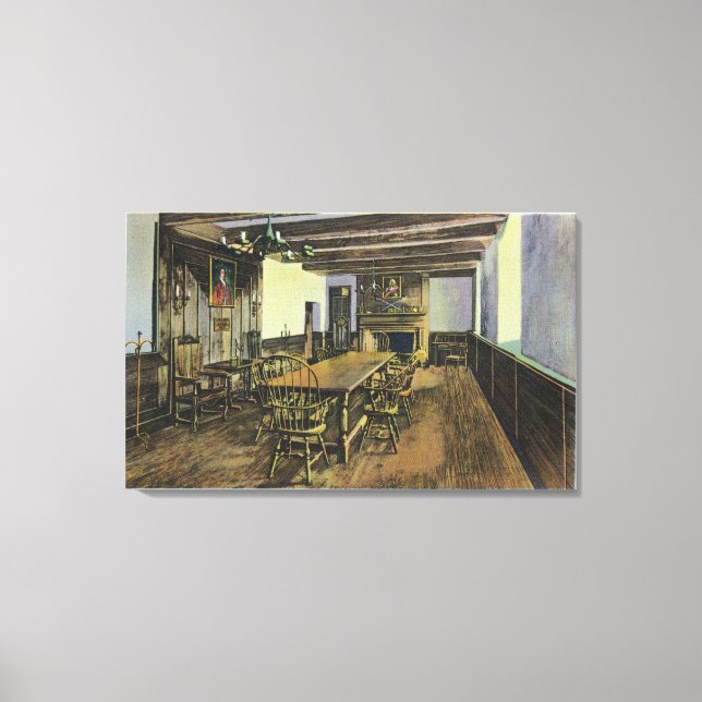 Hett Shot Battery Cannon over Niagara Mouth Canvastryck (Framsida)