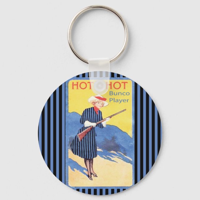 hett shot bunco-spelare nyckelring (Framsida)
